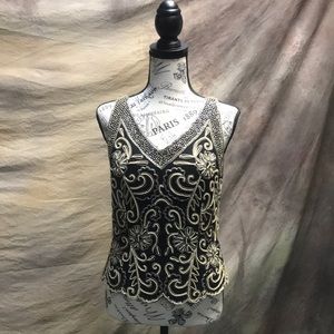 Evening Sequined and beaded Top. SIZE: S
